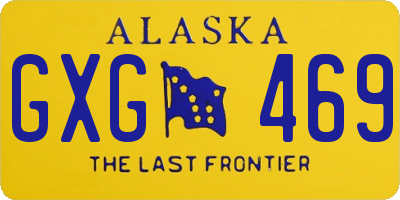 AK license plate GXG469