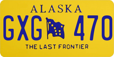 AK license plate GXG470