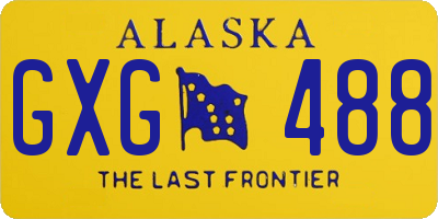 AK license plate GXG488