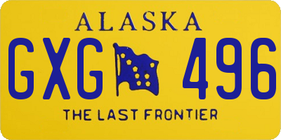 AK license plate GXG496