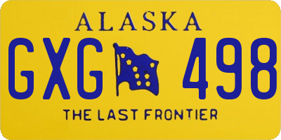 AK license plate GXG498