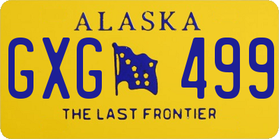 AK license plate GXG499