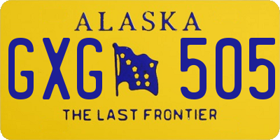 AK license plate GXG505