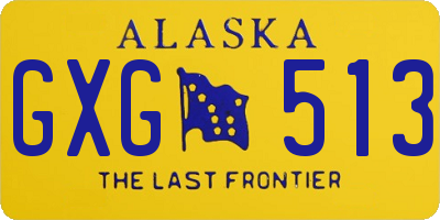 AK license plate GXG513