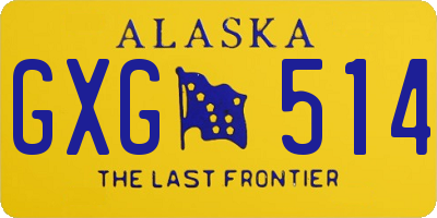 AK license plate GXG514