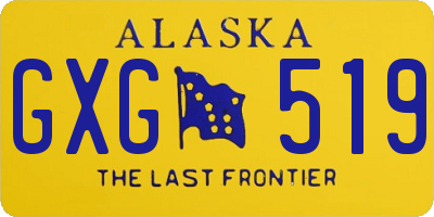 AK license plate GXG519