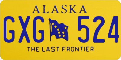 AK license plate GXG524