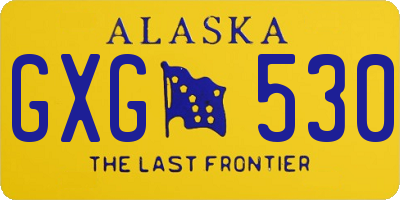 AK license plate GXG530