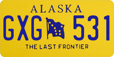 AK license plate GXG531