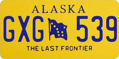 AK license plate GXG539