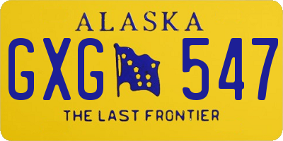 AK license plate GXG547