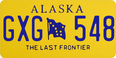 AK license plate GXG548