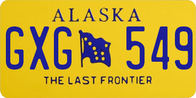 AK license plate GXG549
