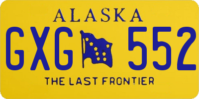 AK license plate GXG552
