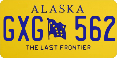 AK license plate GXG562