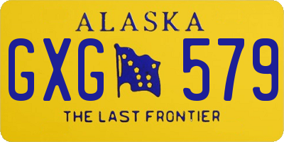 AK license plate GXG579