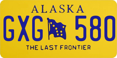 AK license plate GXG580