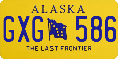 AK license plate GXG586