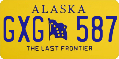 AK license plate GXG587