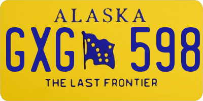 AK license plate GXG598