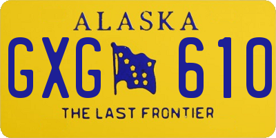 AK license plate GXG610