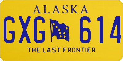 AK license plate GXG614