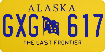AK license plate GXG617