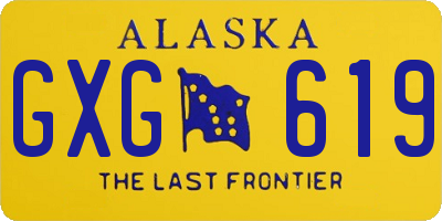 AK license plate GXG619