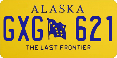AK license plate GXG621