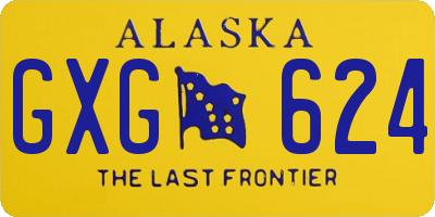 AK license plate GXG624
