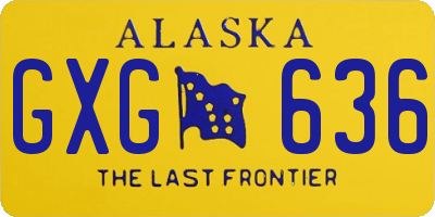 AK license plate GXG636