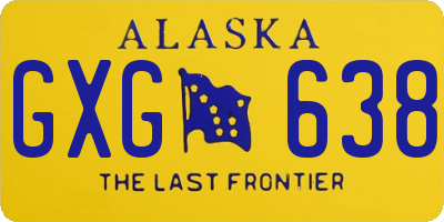 AK license plate GXG638
