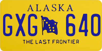 AK license plate GXG640