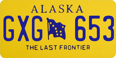AK license plate GXG653