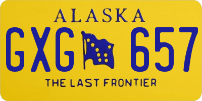 AK license plate GXG657