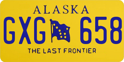 AK license plate GXG658