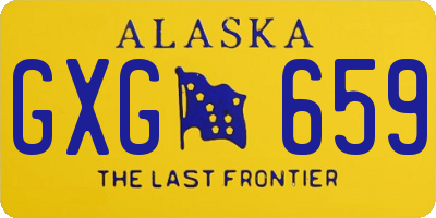 AK license plate GXG659