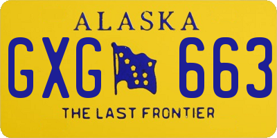 AK license plate GXG663