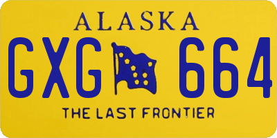 AK license plate GXG664