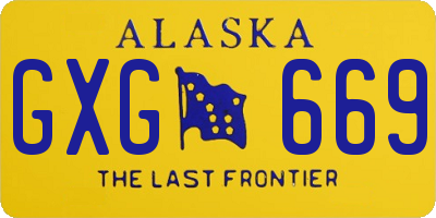 AK license plate GXG669
