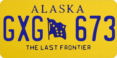 AK license plate GXG673