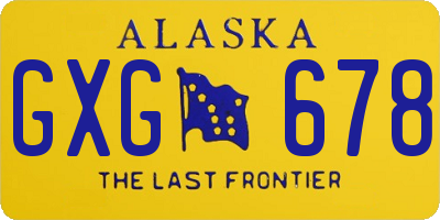 AK license plate GXG678