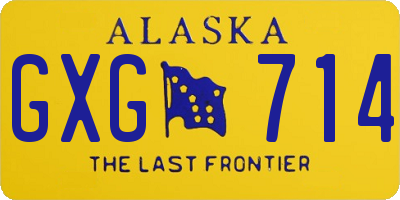 AK license plate GXG714