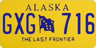 AK license plate GXG716
