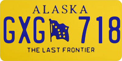 AK license plate GXG718