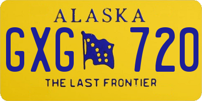 AK license plate GXG720