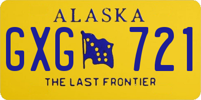 AK license plate GXG721