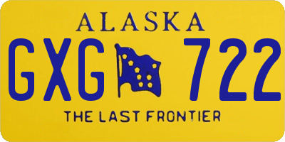 AK license plate GXG722