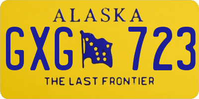 AK license plate GXG723