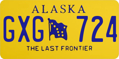 AK license plate GXG724